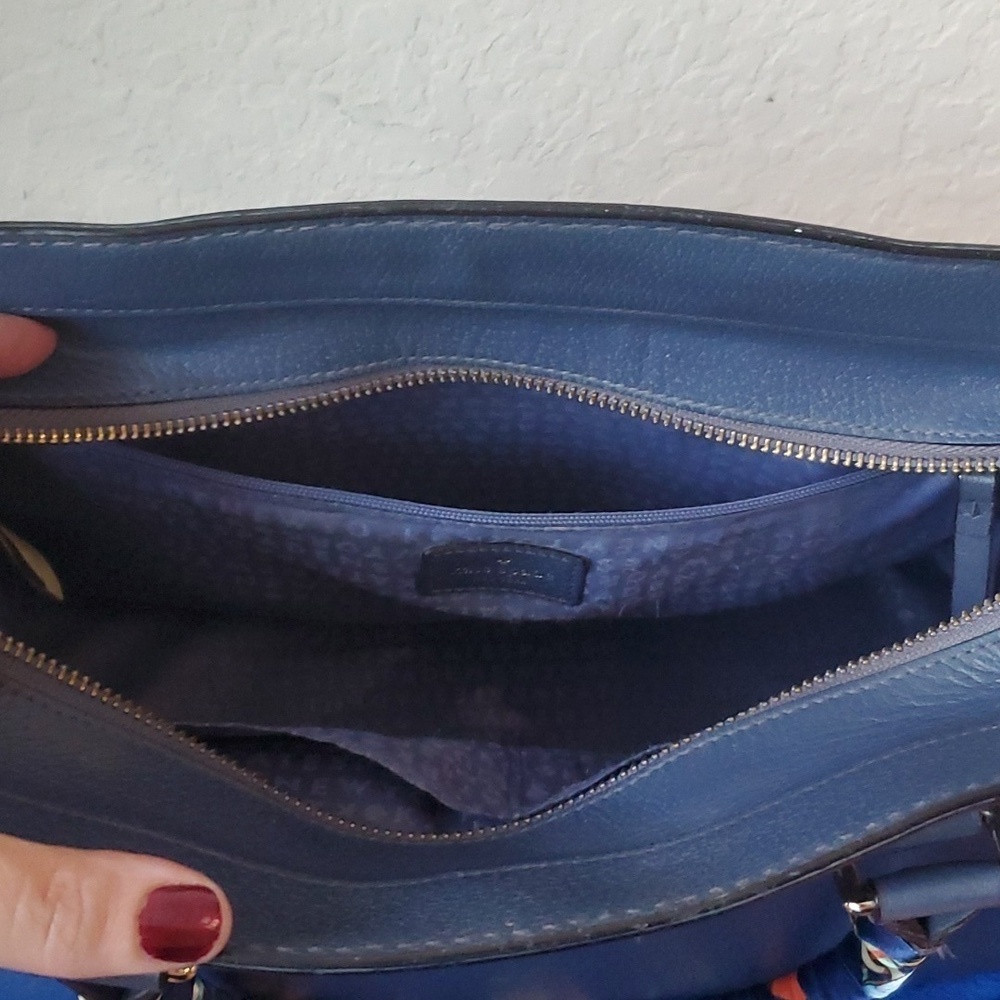 Kate Spade New York Grove Street Caley Satchel navy blue 100% leather - Picture 14 of 16